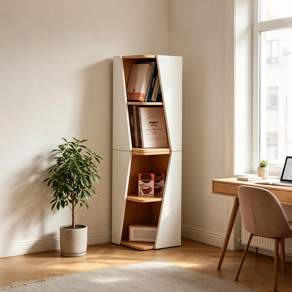 ROHE - Biblioteca Librero Modular Apilable Con 4 Niveles 30*30*120cm