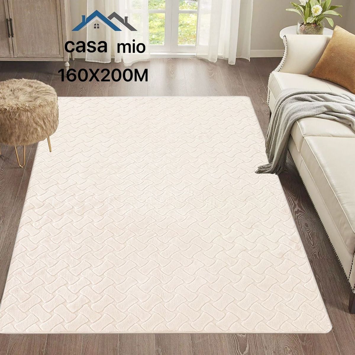 GENERICO - Alfombra de Área Antideslizante Casa Mio160x200 cm