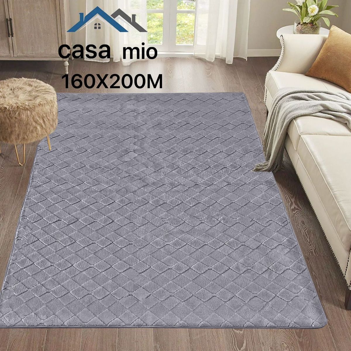 GENERICO - Alfombra de Área Antideslizante Casa Mio160x200 cm