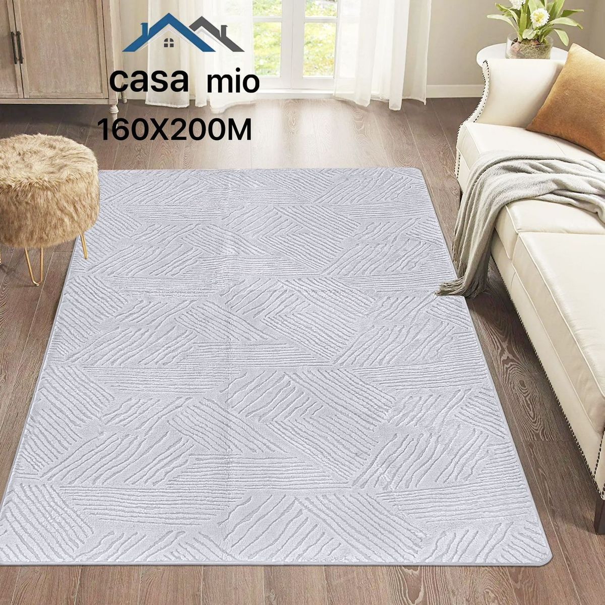 GENERICO - Alfombra de Área Antideslizante Casa Mio160x200 cm