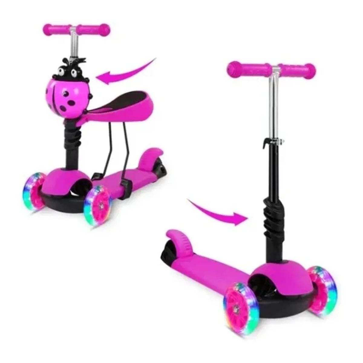 GENERICO - Scooter Monopatin 3 en 1 Ajustable