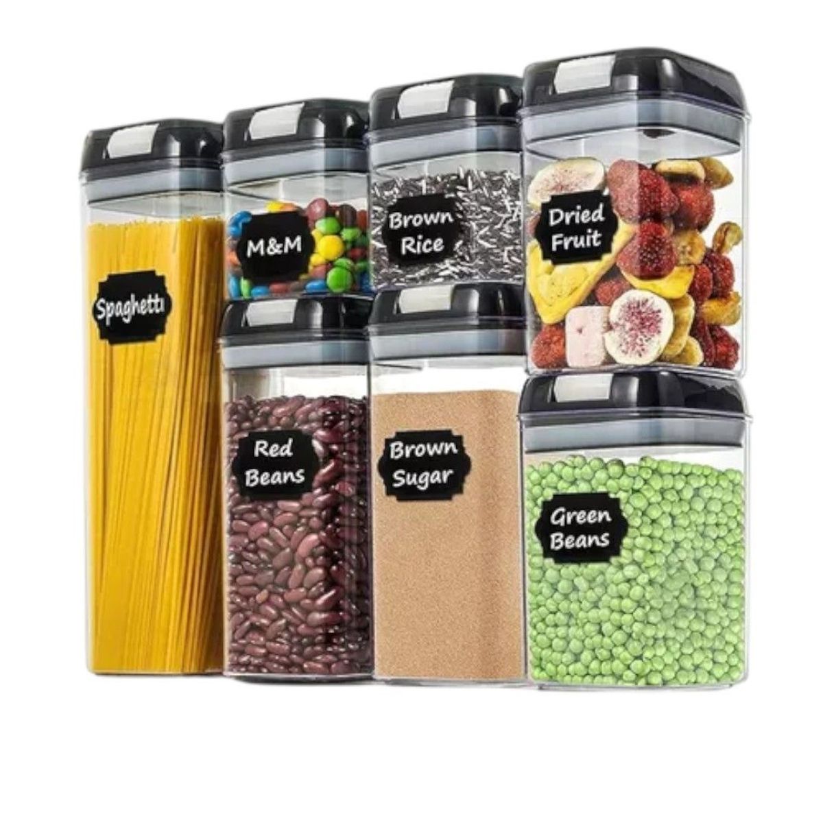 GENERICO - Pack 7 Envases Recipientes Hermeticos Alimentos