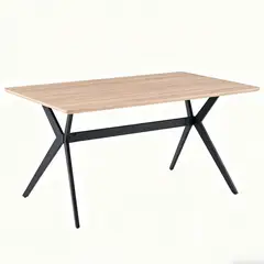 ELEMENT DESIGN - Mesa de Comedor Siena Rectangular 6 Puestos Industrial Rústico 160x90x76,5 cm