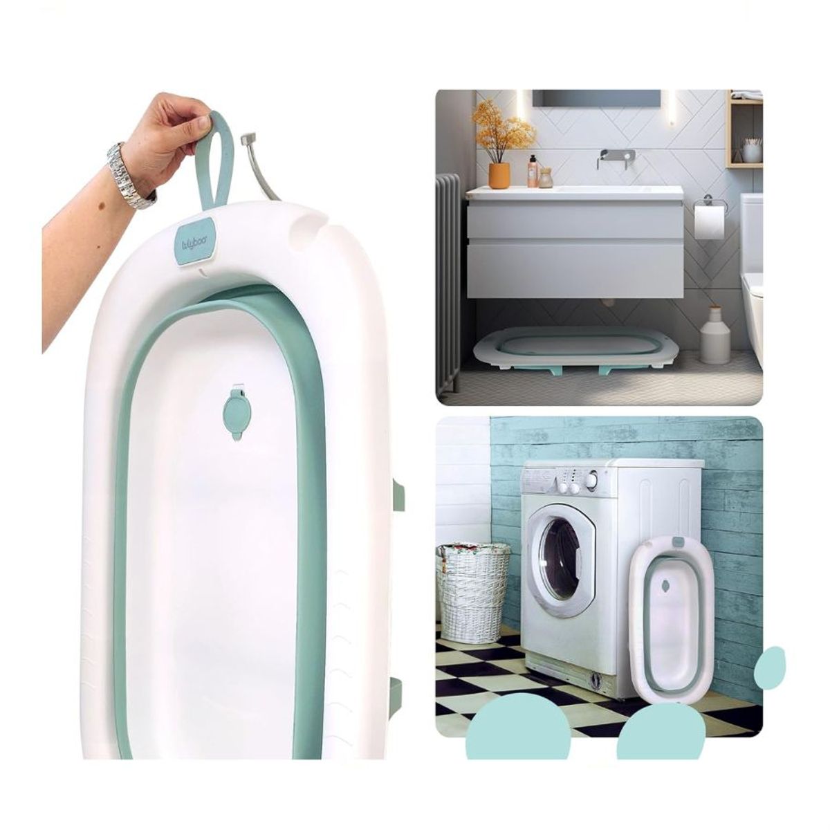 GENERICO - Bañera Plegable Multifuncional Verde