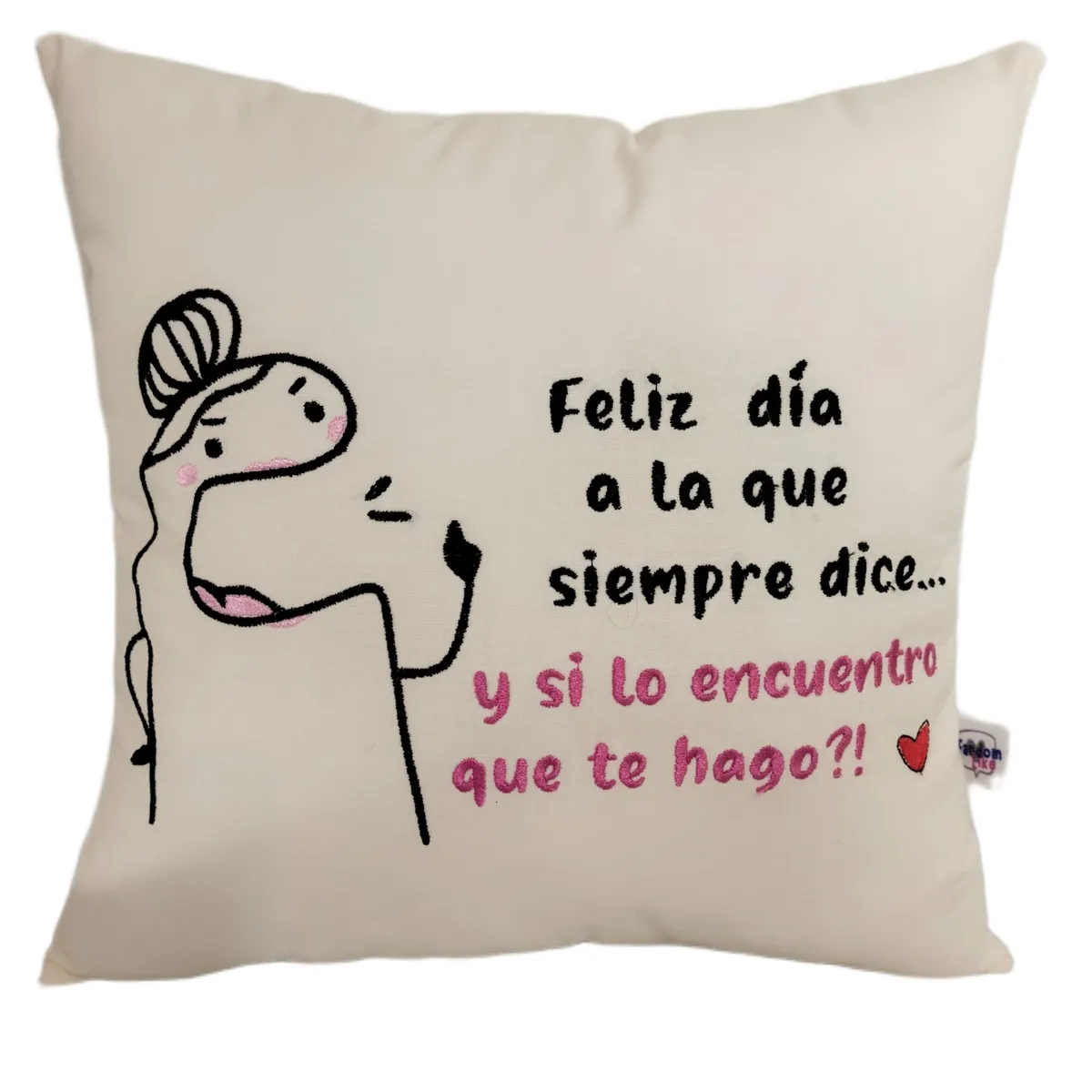 GENERICO - Regalo Día De La Madre  Cojín Bordado Reversible Super Mamá