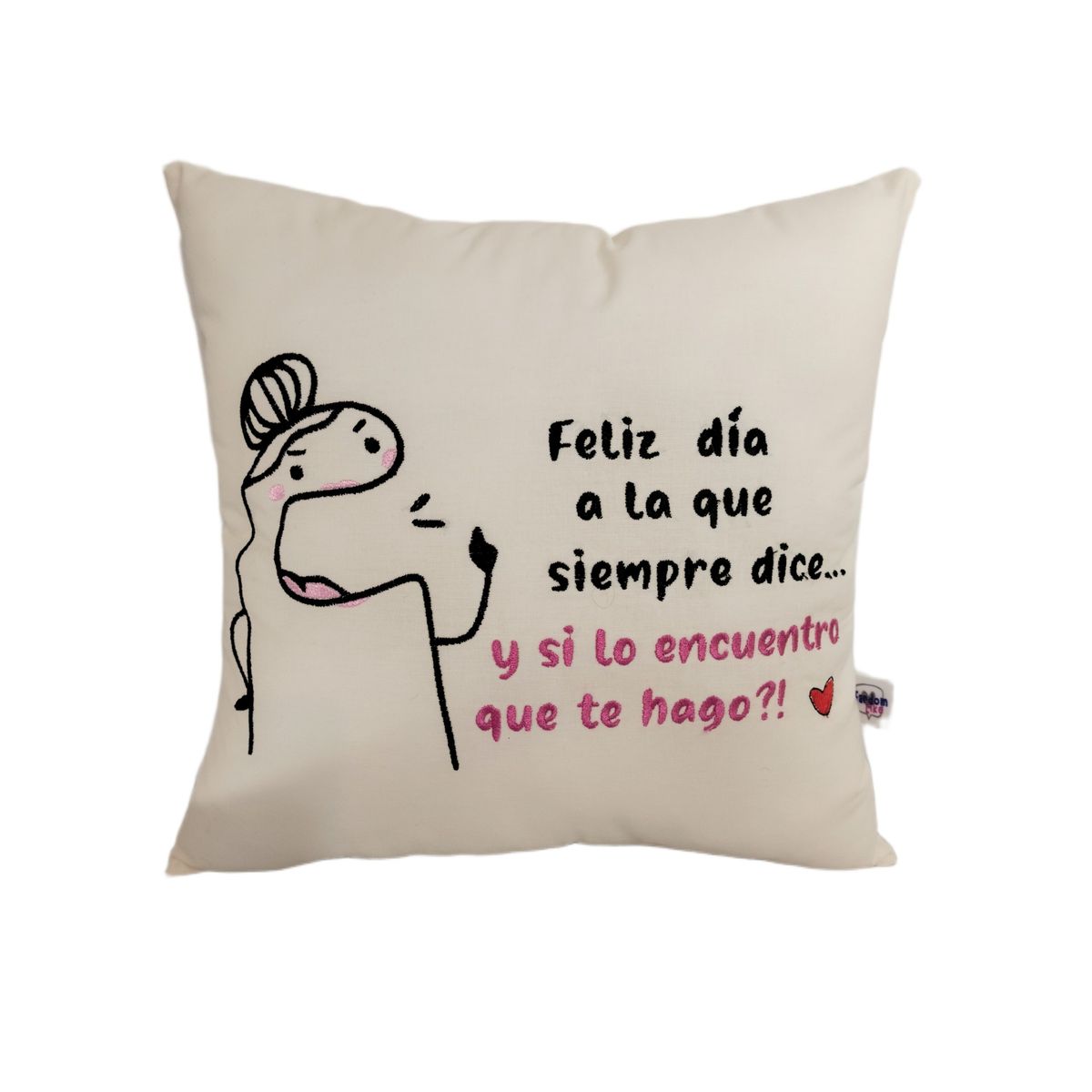GENERICO - Regalo Día De La Madre  Cojín Bordado Reversible Super Mamá