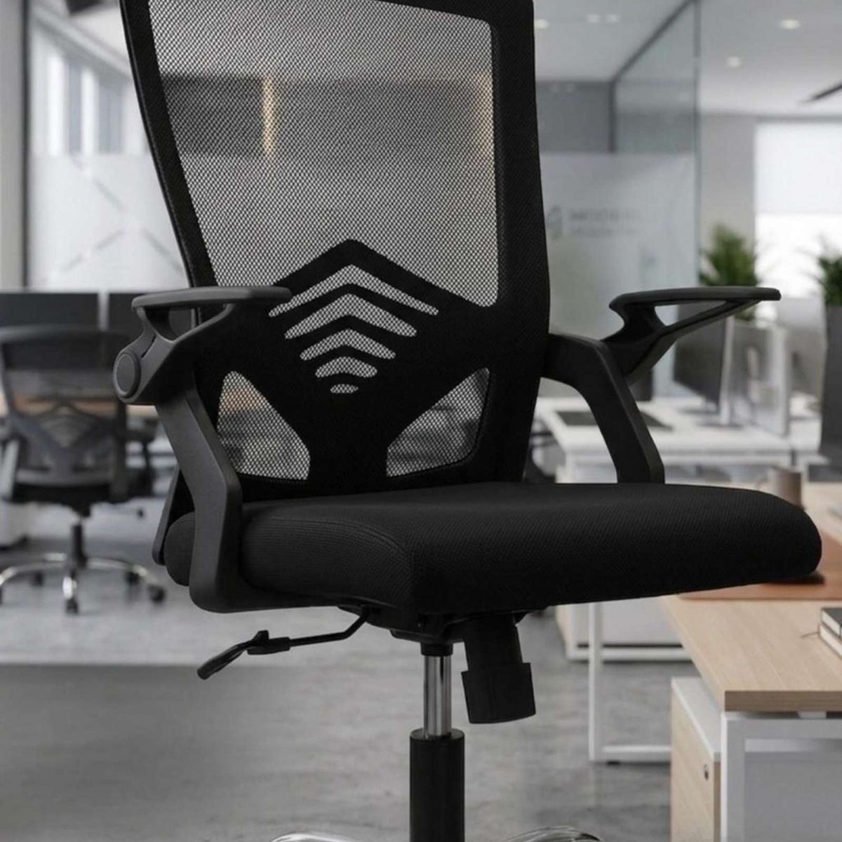 GENERICO - Silla de Oficina Ergonómica con Apoyabrazos Reclinables y Soporte Lumbar