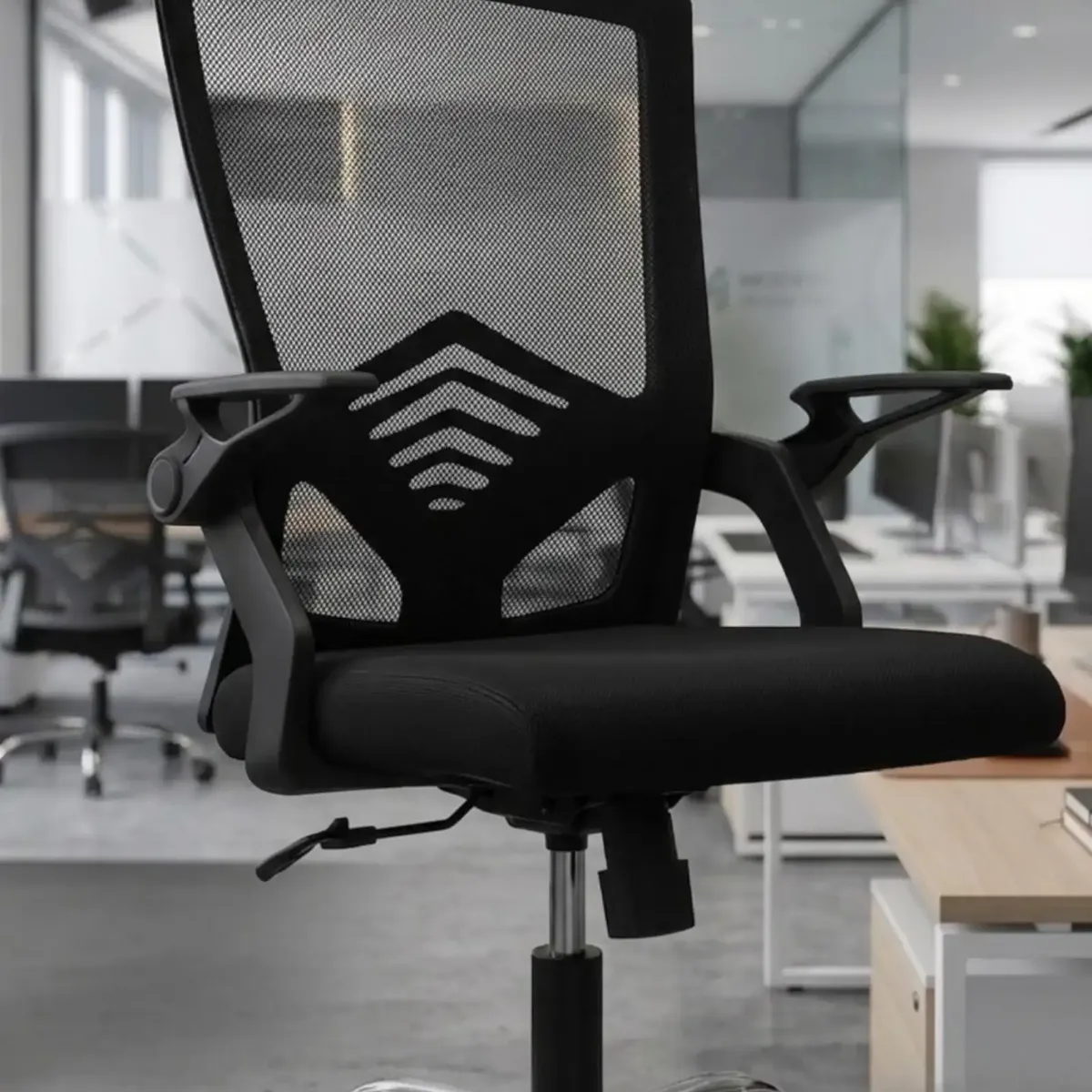 GENERICO - Silla de Oficina Ergonómica con Apoyabrazos Reclinables y Soporte Lumbar