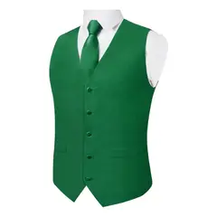 SN SONEC - Gilet Satin Formal Hombre Chaqueta sin mangas Chaquetilla Matrimonio
