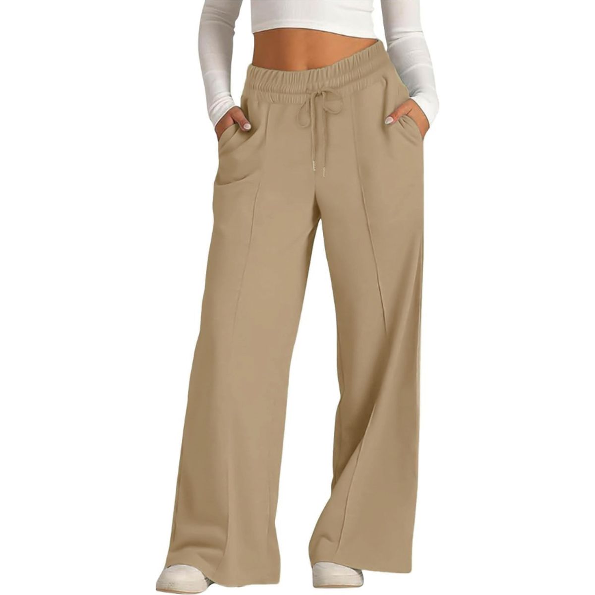AGW - Pantalón Buzo Algodón Palazzo Elasticado Pretina Ancha Wide Leg Oversize