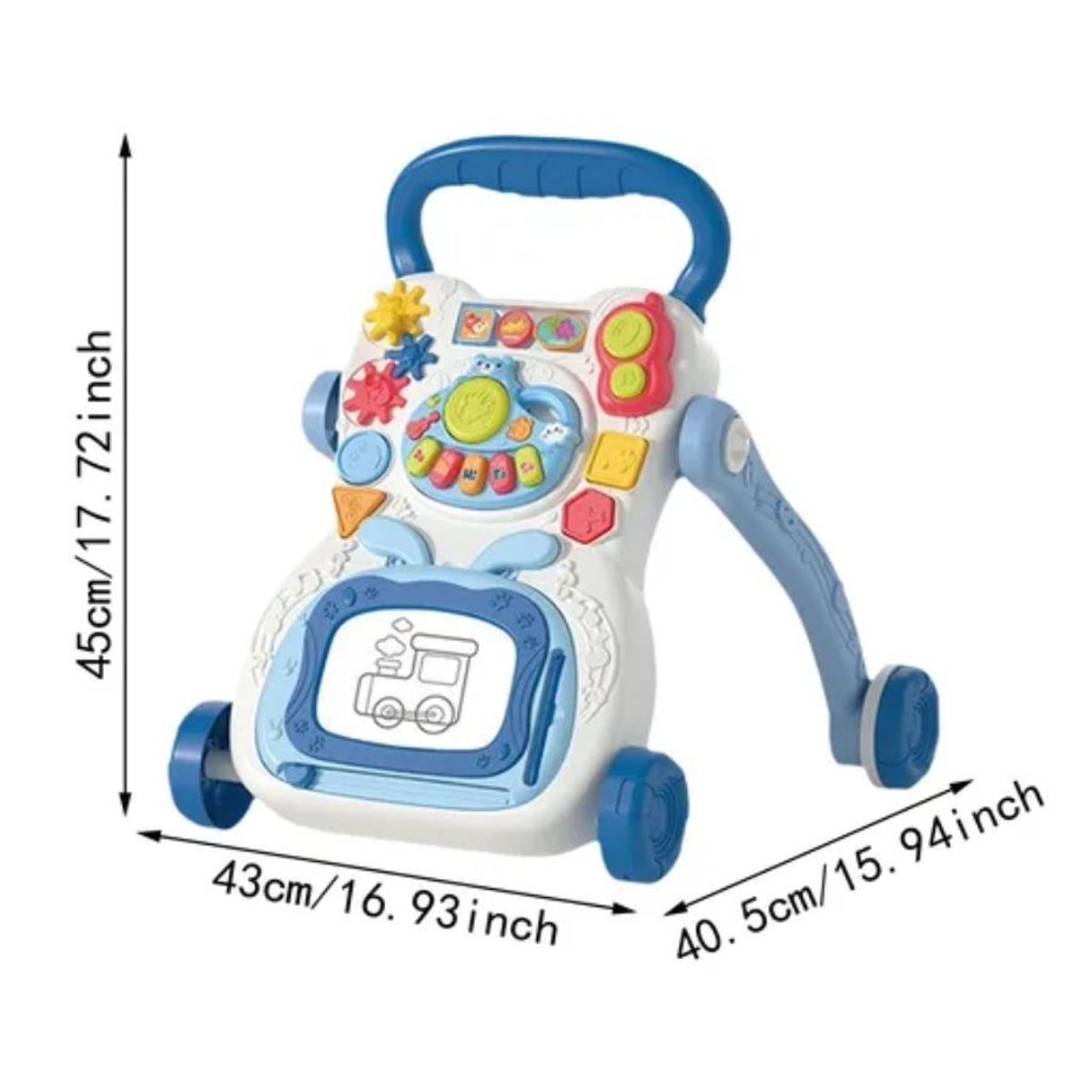 GENERICO - Caminador Andador Musical Interactivo Para Bebés Azul