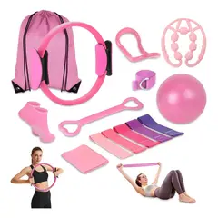 VERCI - Set 14 Yoga Pilates Elasticas Ring Resistencia Power Bands