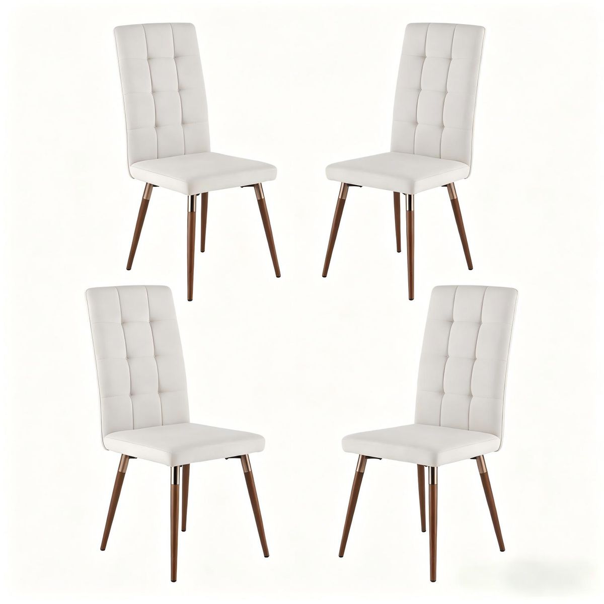 ELEMENT DESIGN - Pack 4 Sillas de Comedor Nova Ergonómico Retro Element Design Tela Beige