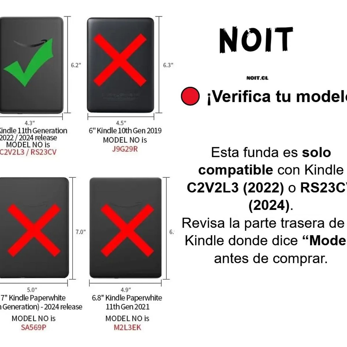 KUANGYE - Funda Kindle 2022 Y 2024 De 11° Gen 6 Pulgadas Con Agarre