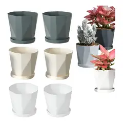 GENERICO - 6 Pcs Moldes De Macetas De Plastico Con Jardinera Pallet