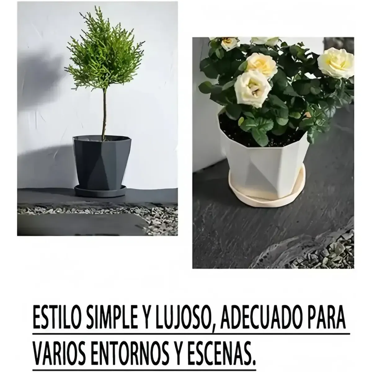 GENERICO - 6 Pcs Moldes De Macetas De Plastico Con Jardinera Pallet