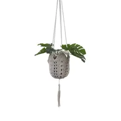 VATYERTY - Colgante para plantas de macramé, macetero colgante de 101 cm, blanco