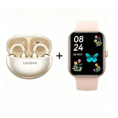 LENOVO - F16 Smartwatch+Audífonos Auriculares Bluetooth Clip TA140-Blanco