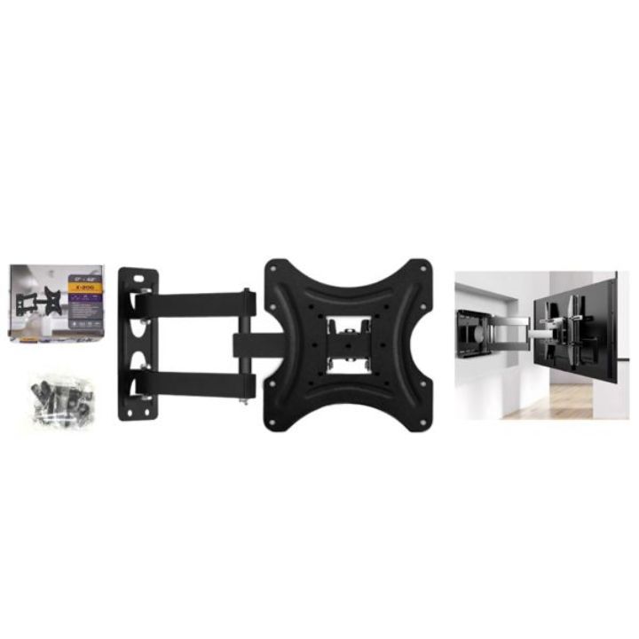 GENERICO Soporte De Pared Para TV 17-42 Pulgadas - Acero Reforzado Negro - Carga Máxima 25kg Universal
