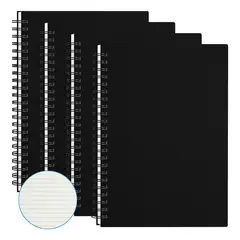 GENERICO - A5 Cuaderno De Notas En Espiral Paquete De 4pcs 60 Hojos-Rayas