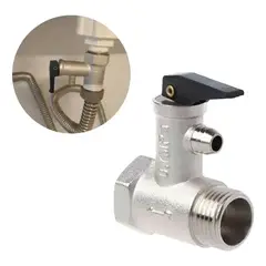 GENERICO - Brass Válvula Seguridad Presión Termo Eléctrico 1/2 0.7 Mpa