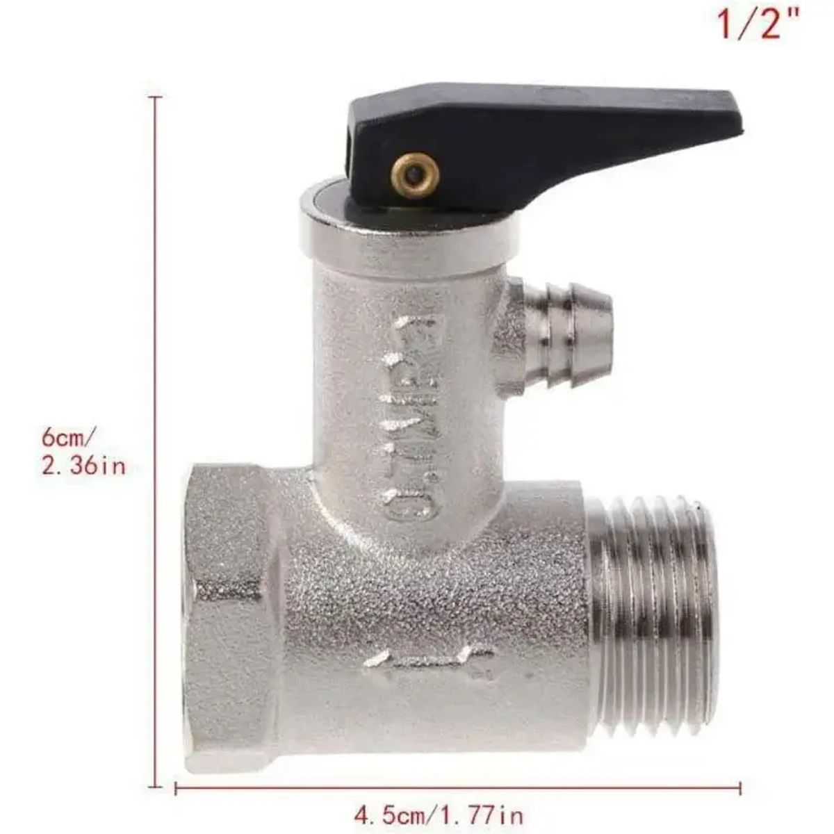 GENERICO - Brass Válvula Seguridad Presión Termo Eléctrico 1/2 0.7 Mpa