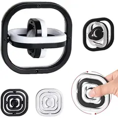 KUANGYE - Pack 2 Spinners Antiestrés Gyro 360° Cuadrado Negro Juguetes Fidget