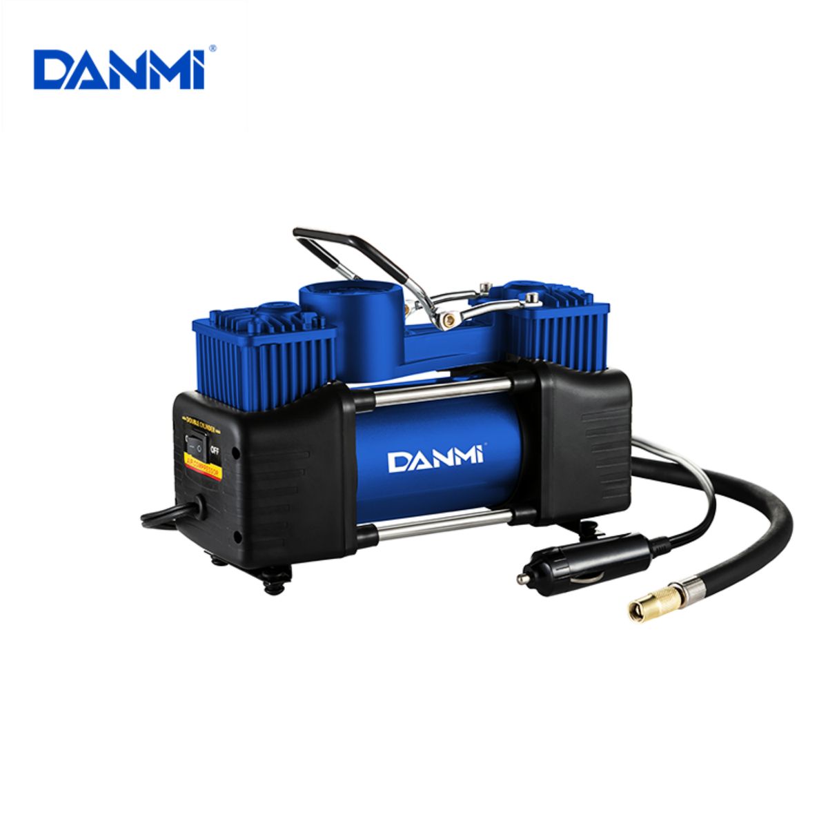 DANMI - Compresor Doble Cilindro para Auto 12V Full + 6 Piezas