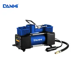 DANMI - Compresor Doble Cilindro para Auto 12V Full + 6 Piezas