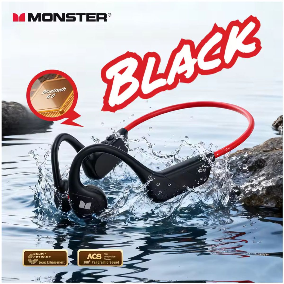 MONSTER - Auriculares Bluetooth inalámbricos Monster xb01hifi auriculares deportivos antipolvo e impermeable