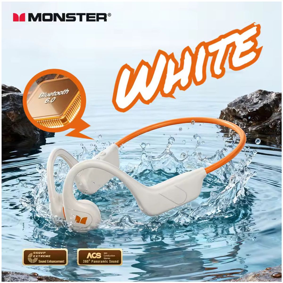 Auriculares Bluetooth inalámbricos Monster xb01hifi auriculares deportivos antipolvo e impermeable, marca MONSTER - Foto 2
