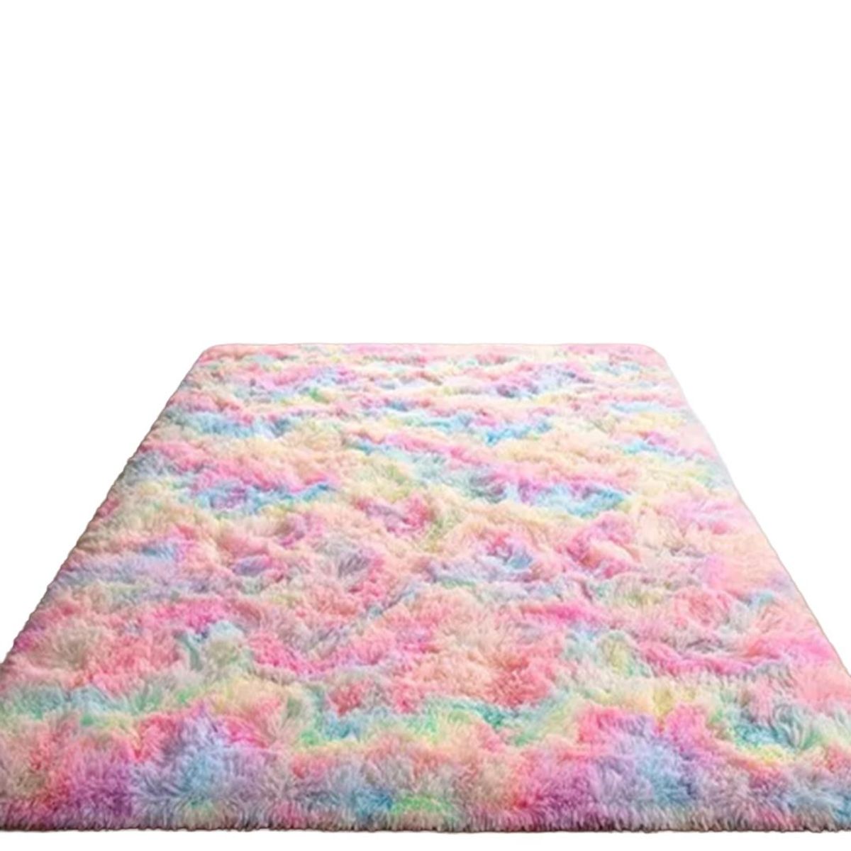 GENERICO - Alfombra Peluda Tipo Shaggy 200x240 Color Multicolor