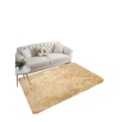 GENERICO - Alfombra Peluda Tipo Shaggy 200x300 Color  Beige Jaspeado