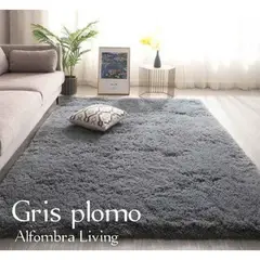 GENERICO - Alfombra Peluda Tipo Shaggy 200x240 Color Gris Plomo