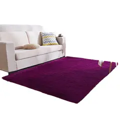GENERICO - Alfombra Peluda Tipo Shaggy 200x240 Color Morado