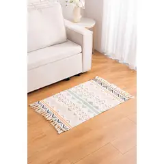 GENERICO - Alfombra De Lino y Algodón Nórdico Bohemio 60x90 Cm