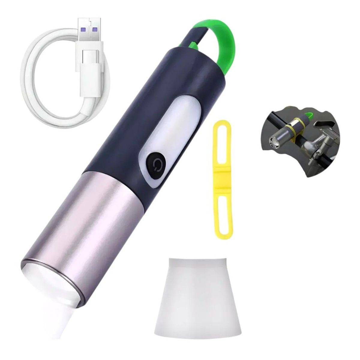 GENERICO - Linterna Multifunción Recargable Para Exteriores Led 800lm