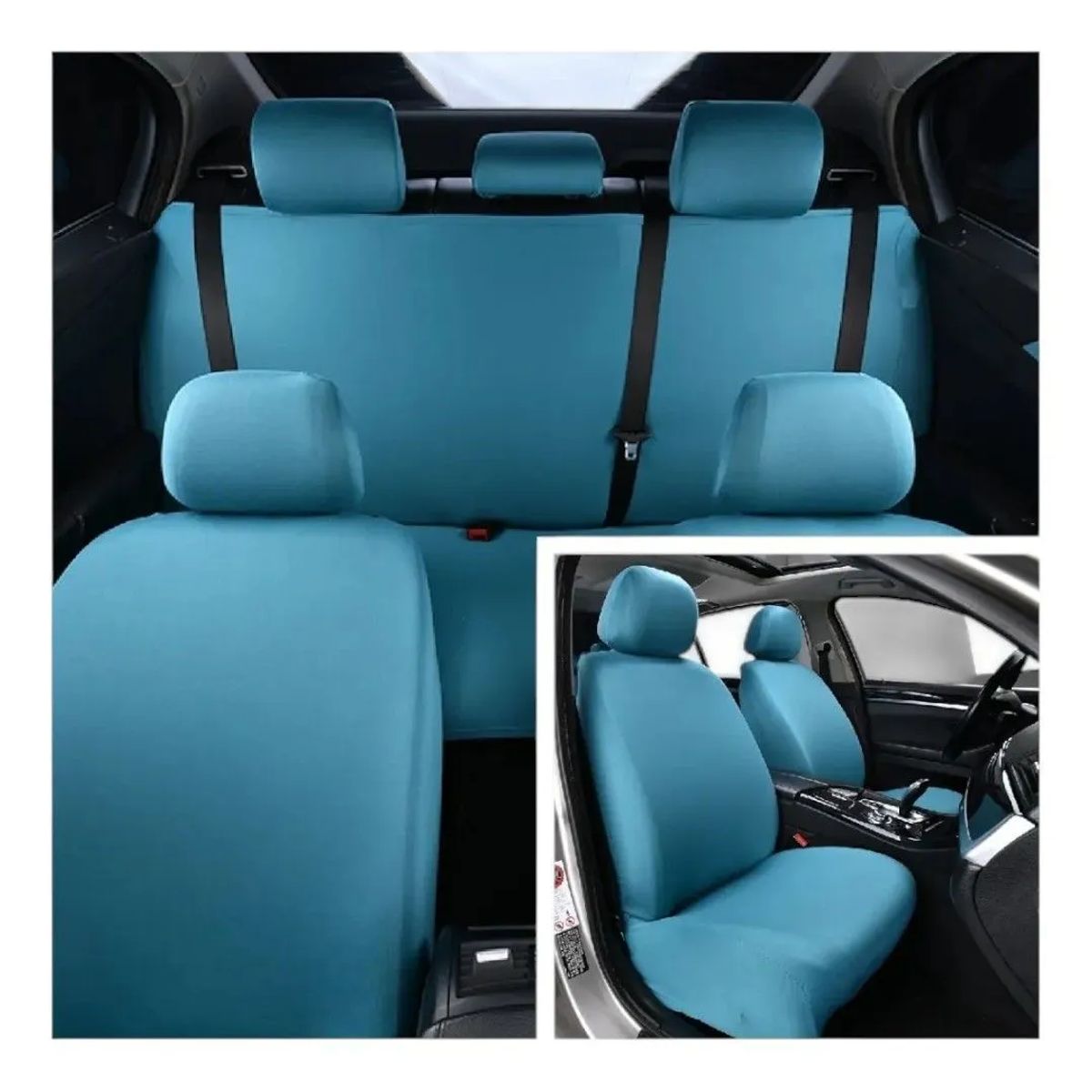GENERICO - Cubreasiento Liso De Auto 3 Piezas