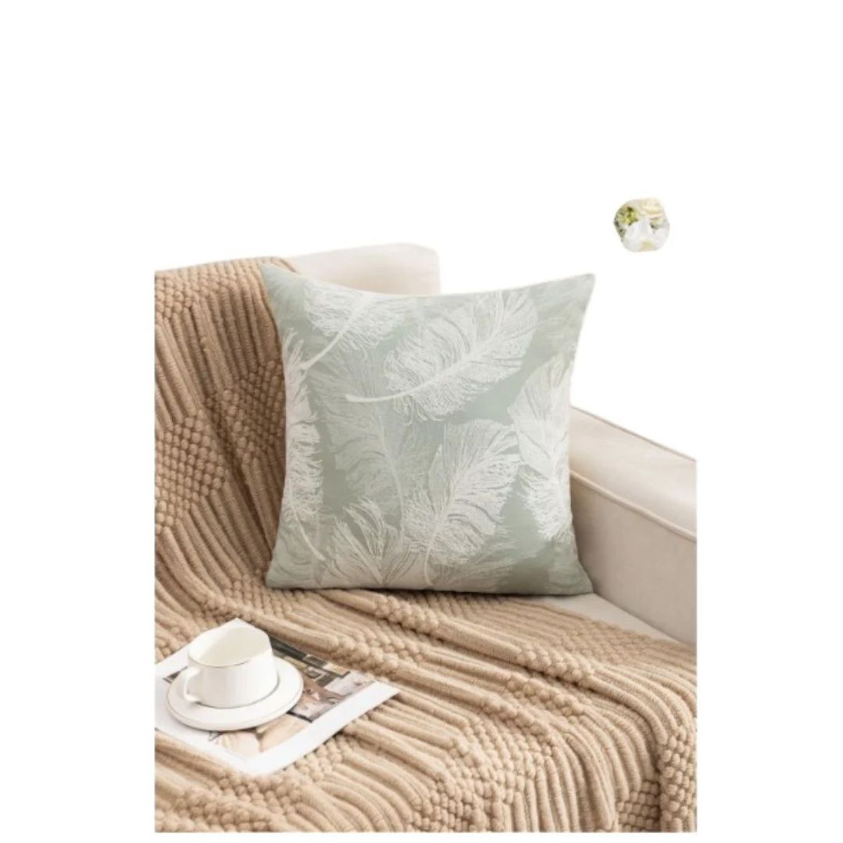 GENERICO - Pack de 2 Fundas de Cojin Con Diseno Hojas