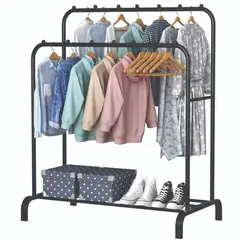 GENERICO - Perchero Metalico 35 kilos Doble Barra Closet Exhibicion