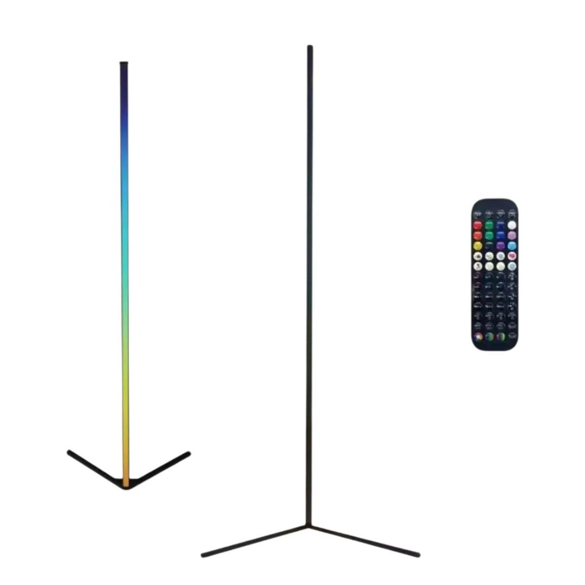 GENERICO - Lampara De Pie Rgb Esquinero Luz Led Control