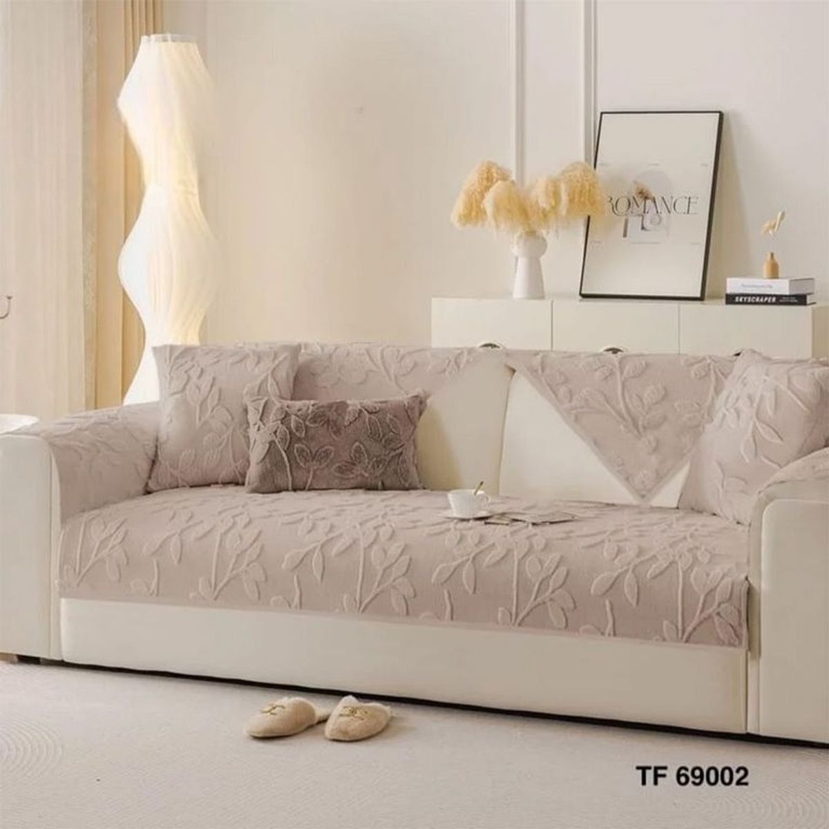 GENERICO - Manta Para Sofa 1C Diseño Hojas 70 Cm X 70 Cm