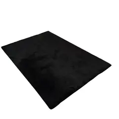 GENERICO - Alfombra Peluda Tipo Shaggy 180 x200 Color negro