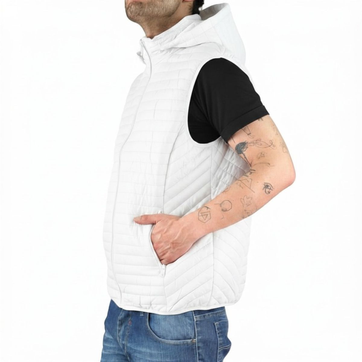 LIKE SHOP - Parka Sin Mangas Hombre Chaqueta Premium Excelente Calidad H72
