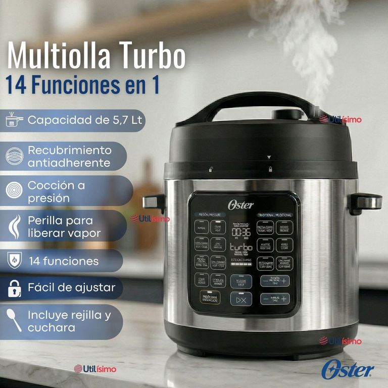 OSTER Multiolla turbo Oster®, 5.7 litros de capacidad DiamondForce CKSTPCECT57DF 1400W