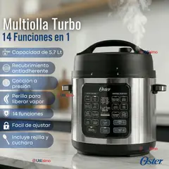 OSTER - Multiolla turbo Oster®, 5.7 litros de capacidad DiamondForce CKSTPCECT57DF 1400W