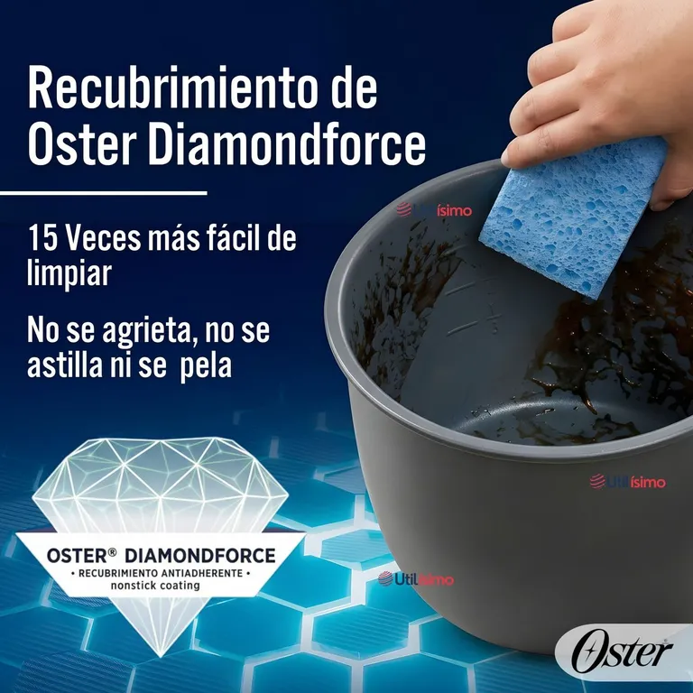 OSTER Multiolla turbo Oster®, 5.7 litros de capacidad DiamondForce CKSTPCECT57DF 1400W