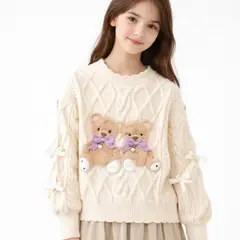 CRUSEC - Sudadera De Osito Peluche Suave Para Mujer Y Jovencitas