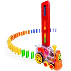 GENERICO - Juego Tren Domino 60pcs Automático Coche Eléctrico Niño