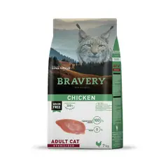 BRAVERY - Chicken Gato Esterilizado 7 kg Alimento Seco